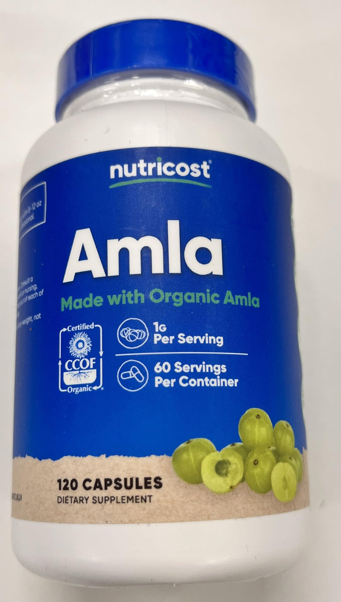 Nutricost Amla 1000mg | 120 Vegetarian Capsules | Organic, Non-GMO, Gluten Free