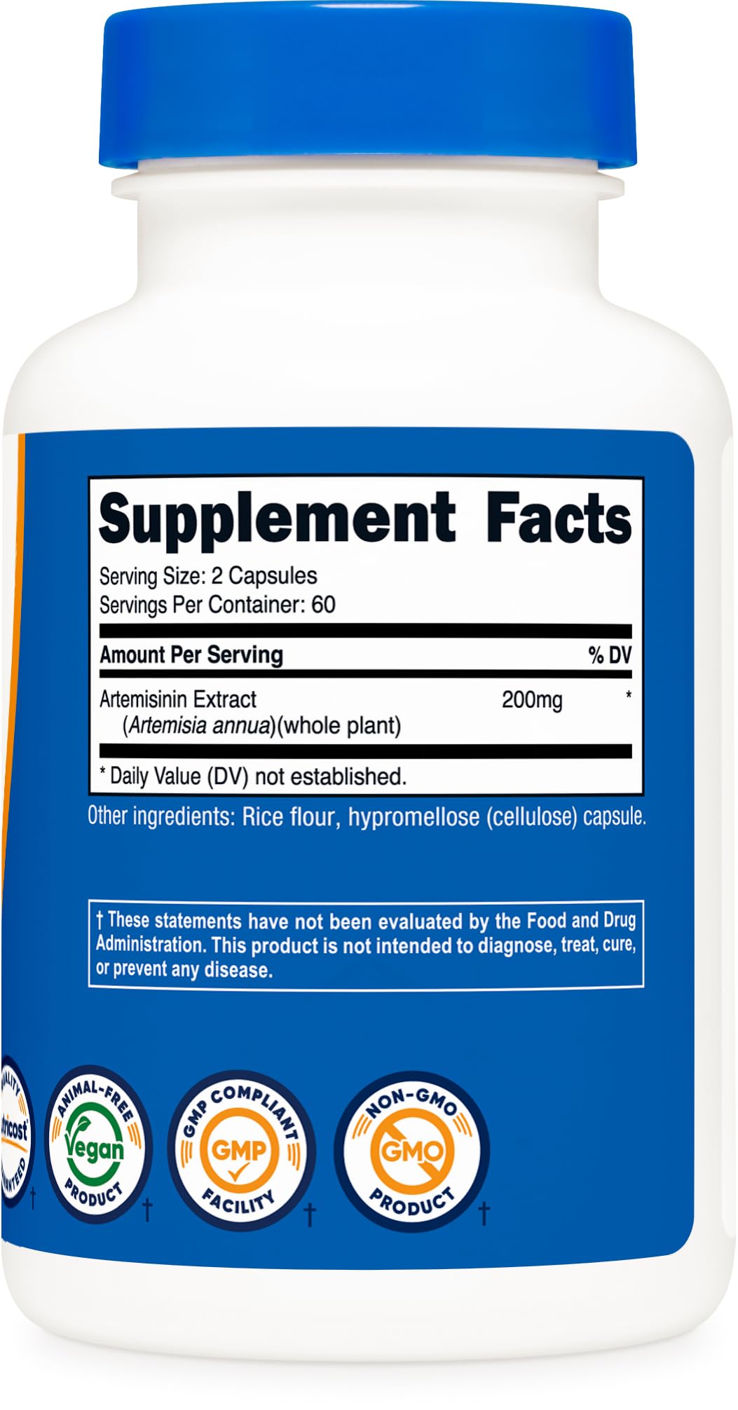 Nutricost Artemisinin 200mg – 120 Capsules (60 Servings) | Non-GMO, Gluten Free