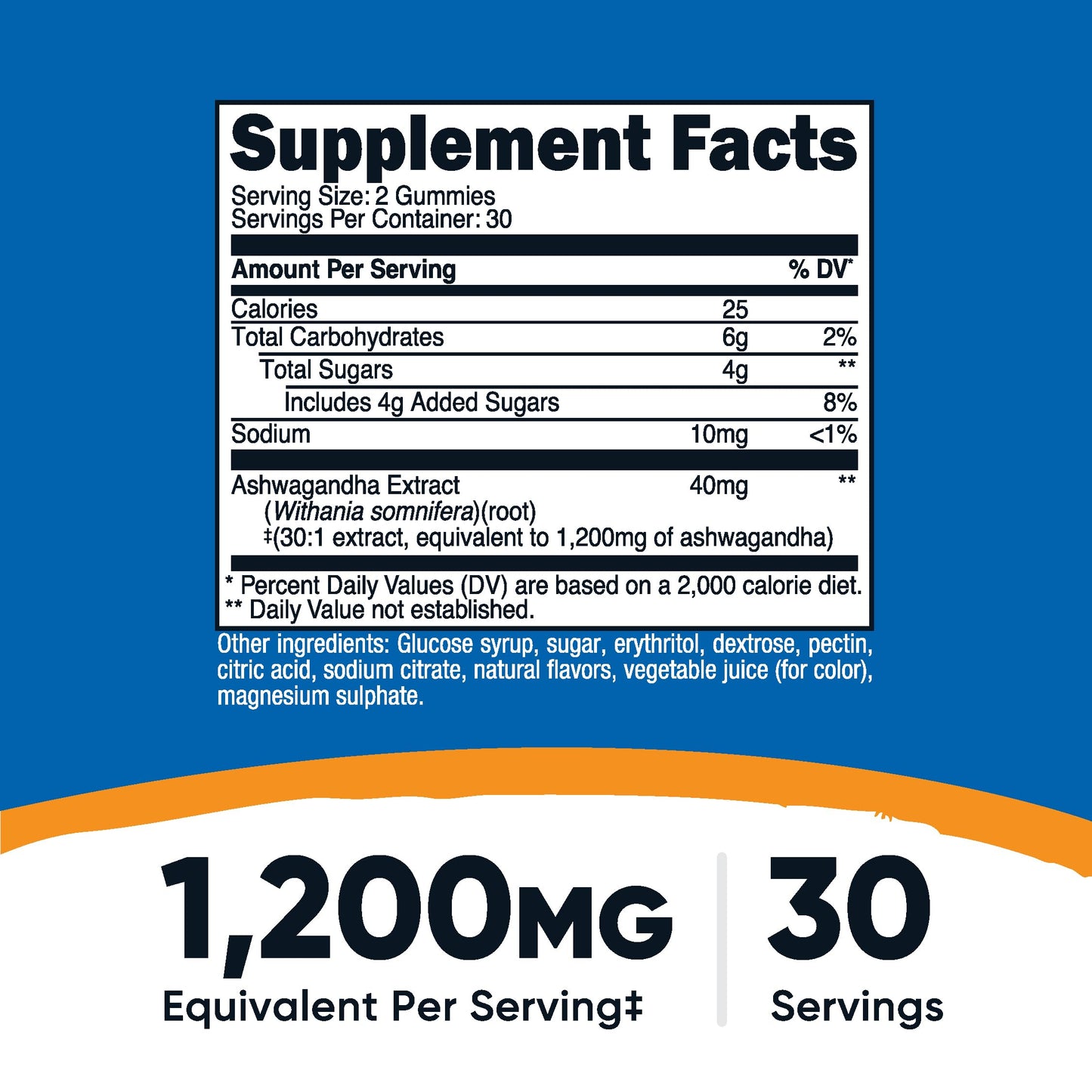 Nutricost Ashwagandha Gummies 1200mg - Mixed Berry | 60 Gummies