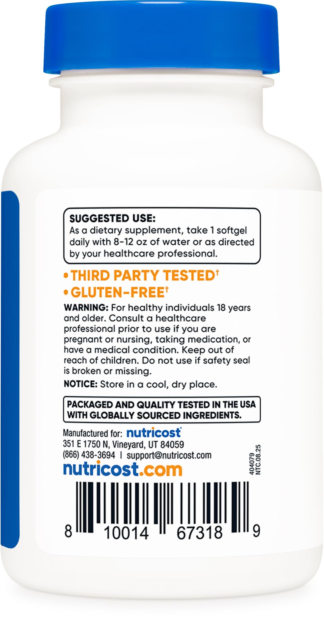 Nutricost Astaxanthin 4mg – Gluten Free, Non-GMO, 120 Softgels