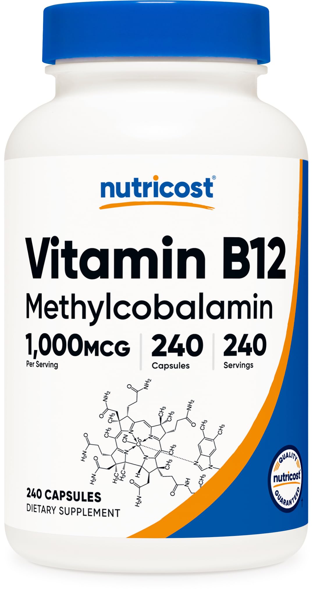 Nutricost B12 1000mcg Methylcobalamin – 240 Capsules, Vegetarian