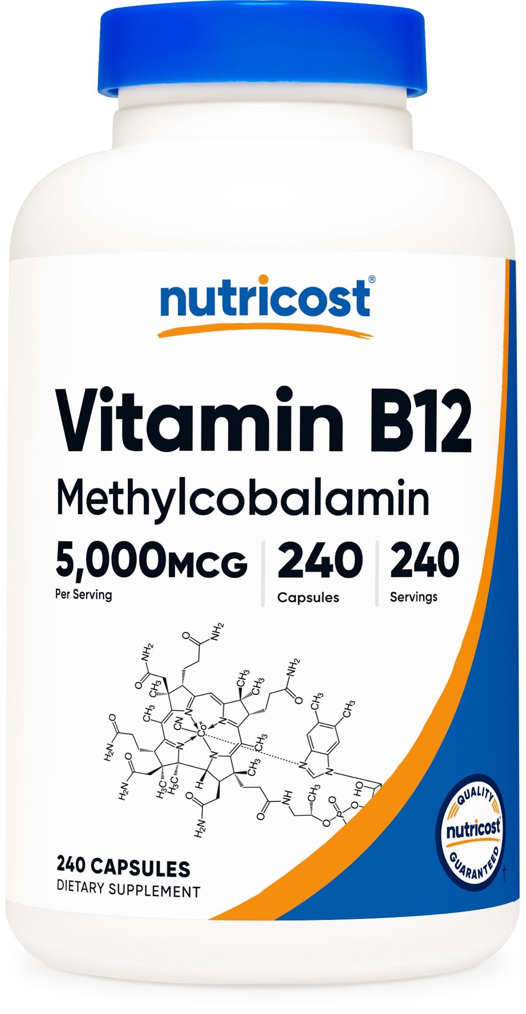 Nutricost Vitamin B12 (Methylcobalamin) 5000mcg – 240 Vegetarian Capsules