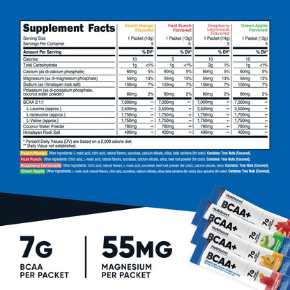 Nutricost BCAA+ Hydration Variety Pack (20 Stickpacks) – Gluten-Free, Non-GMO