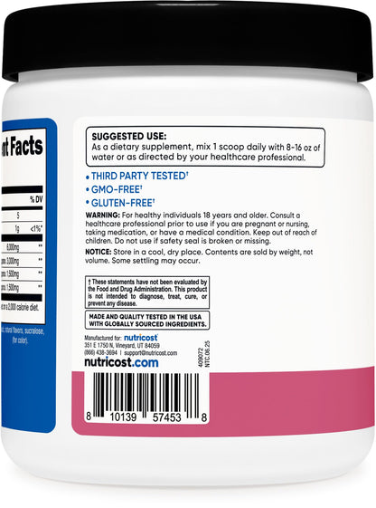 Nutricost BCAA Powder 2:1:1 – Pomegranate Guava, 30 Servings