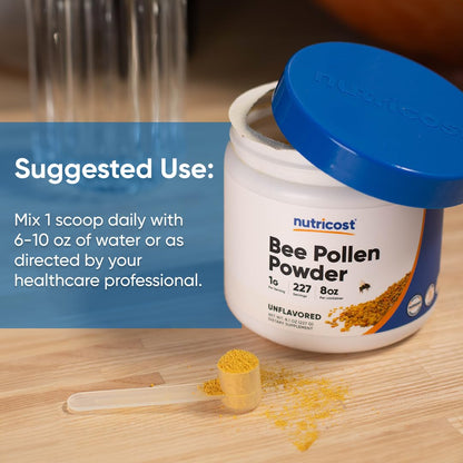 Nutricost Bee Pollen Powder (8 oz) – 227 Servings, Gluten Free, Non-GMO, Vegetarian Dietary Supplement