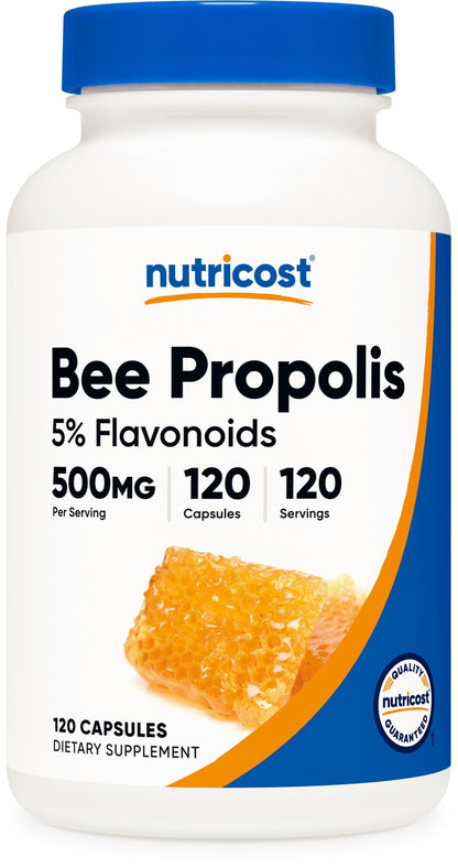 Nutricost Bee Propolis 500mg - 120 Capsules | 5% Flavonoids