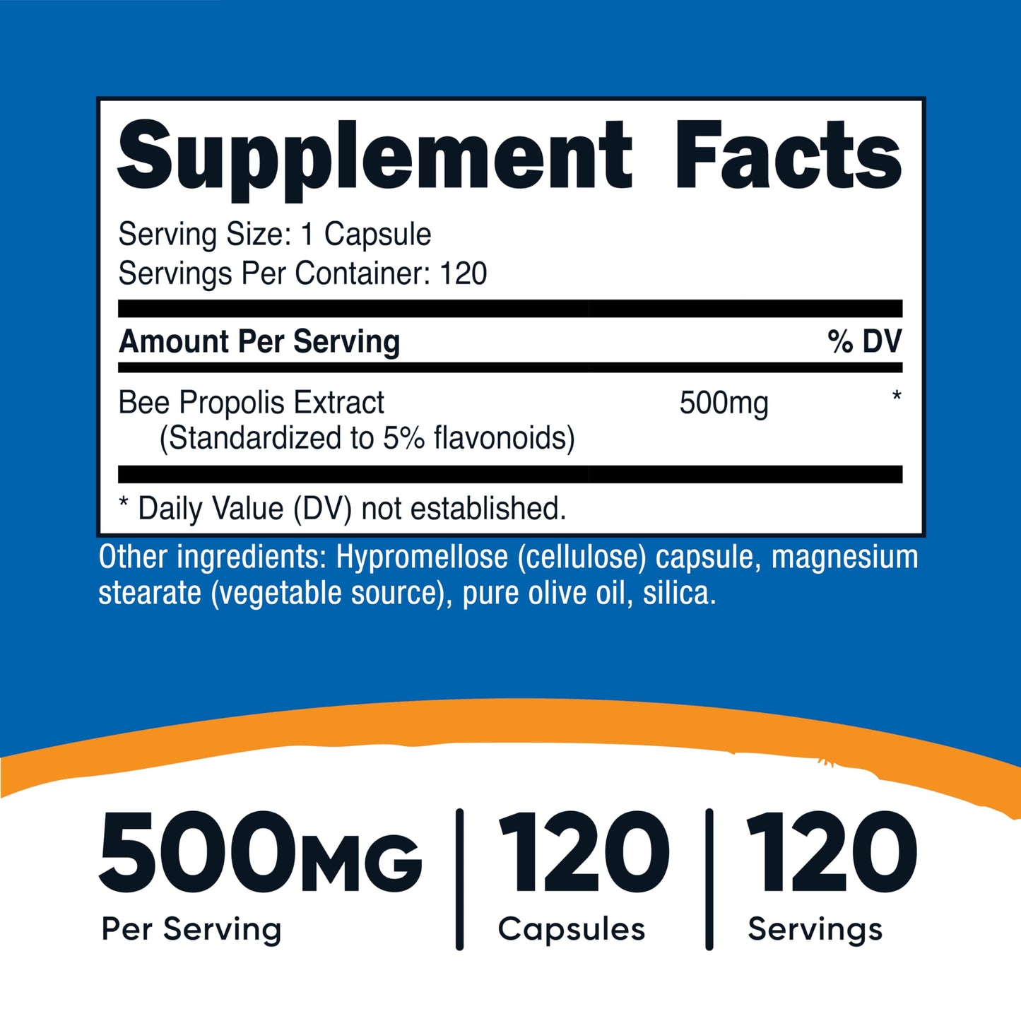 Nutricost Bee Propolis 500mg - 120 Capsules | 5% Flavonoids