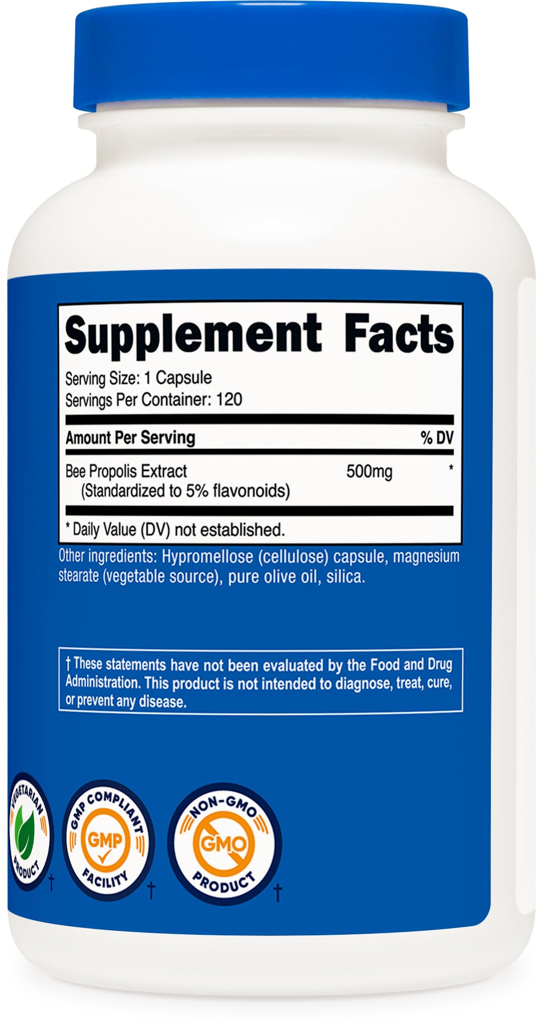 Nutricost Bee Propolis 500mg - 120 Capsules | 5% Flavonoids