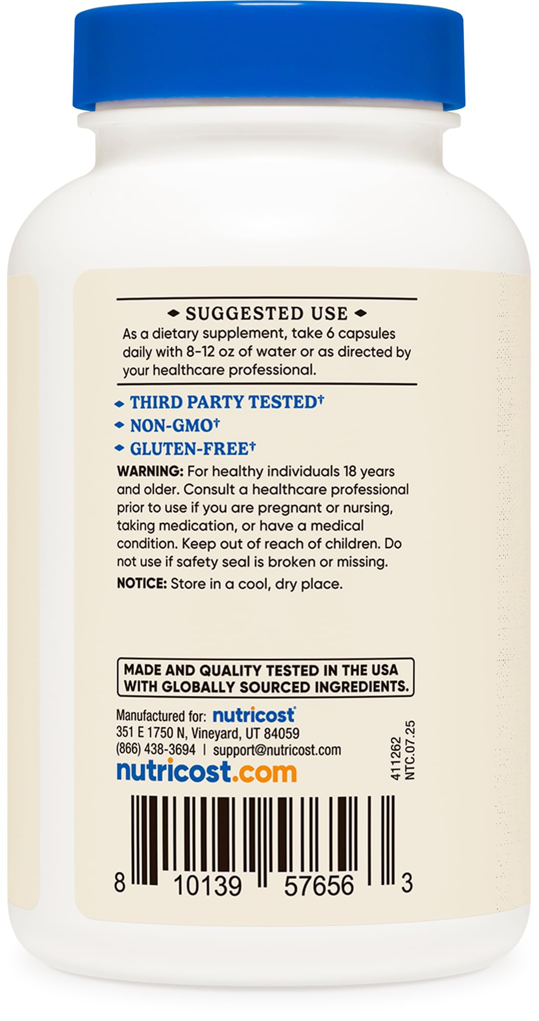 Nutricost Grass Fed Beef Organs Supplement (3,000mg) – 180 Capsules | Desiccated Bovine Organ Complex