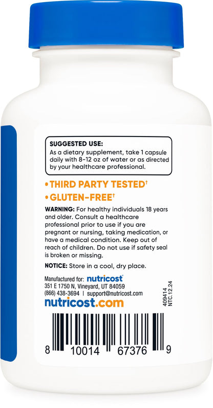 Nutricost Benfotiamine 300mg – 90 Capsules | Gluten Free, Non-GMO, Vegetarian Vitamin B1 (Fat-Soluble)