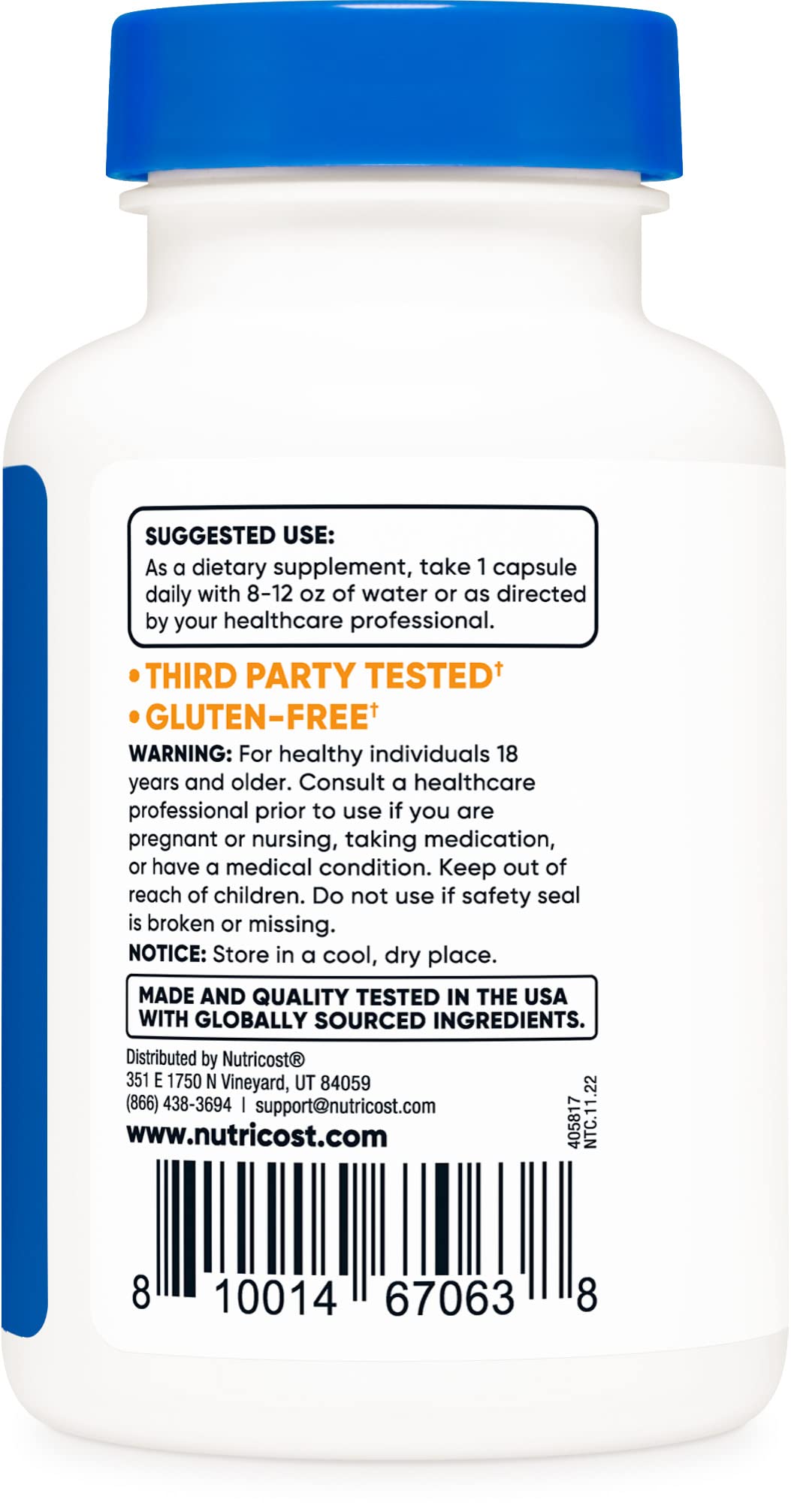 Nutricost Beta Glucan 500mg 1,3/1,6 D-Glucan | 60 Vegetarian Capsules | Gluten Free & Non-GMO (Pack of 2)