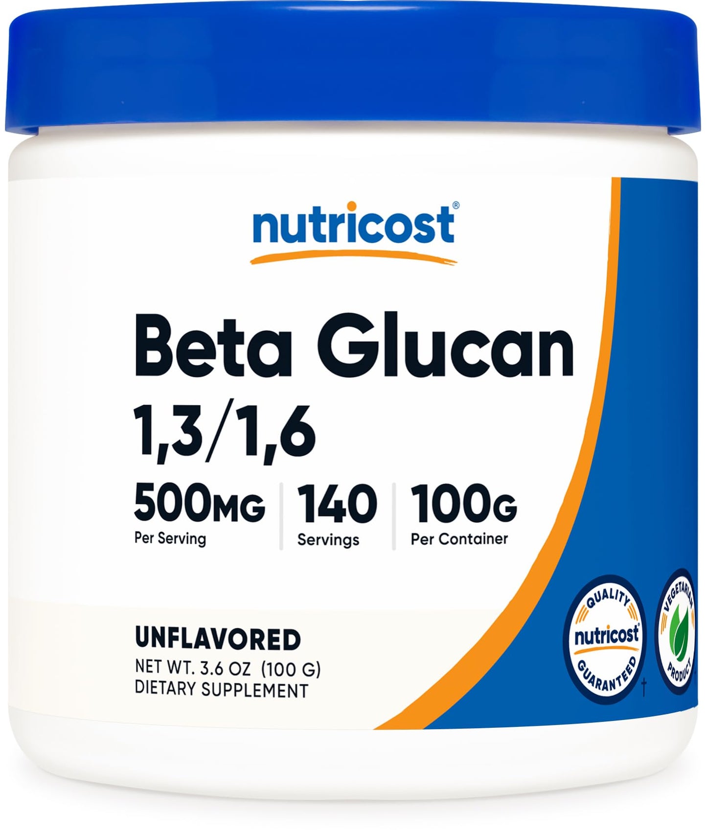 Nutricost Beta Glucan Powder 100g | 1,3/1,6 | Non-GMO