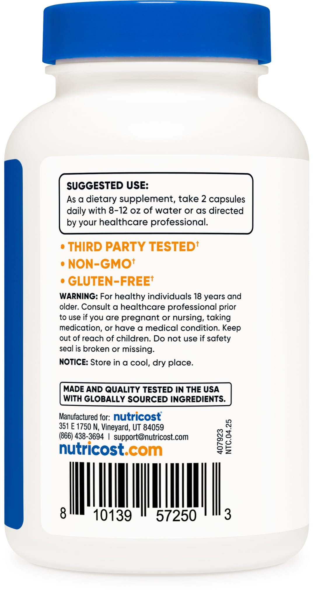 Nutricost Betaine Anhydrous 1500mg Capsules - 60 Servings, Gluten Free
