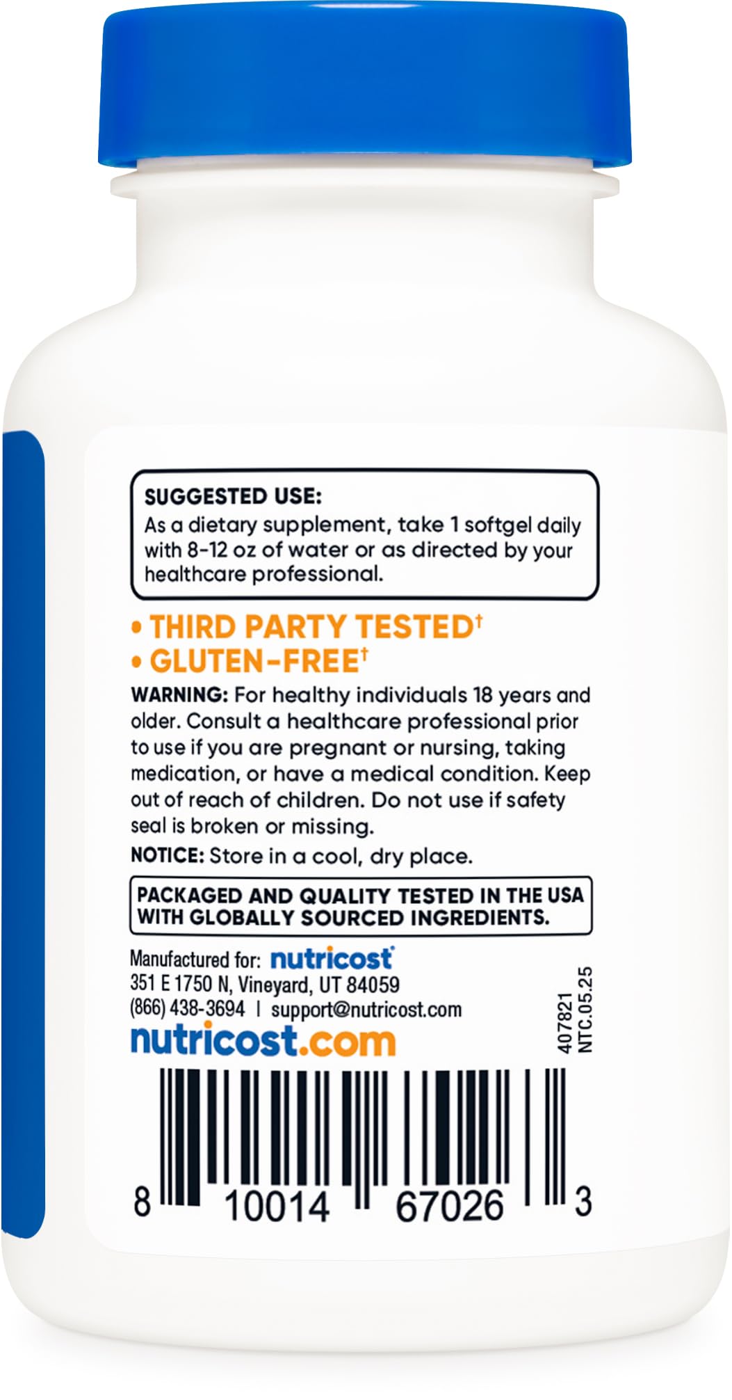 Nutricost Biotin 10,000 mcg - 150 Softgels - Gluten Free, Non-GMO