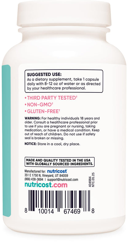Nutricost Black Cohosh 660mg for Women | 120 Veggie Caps | Non-GMO, Gluten Free