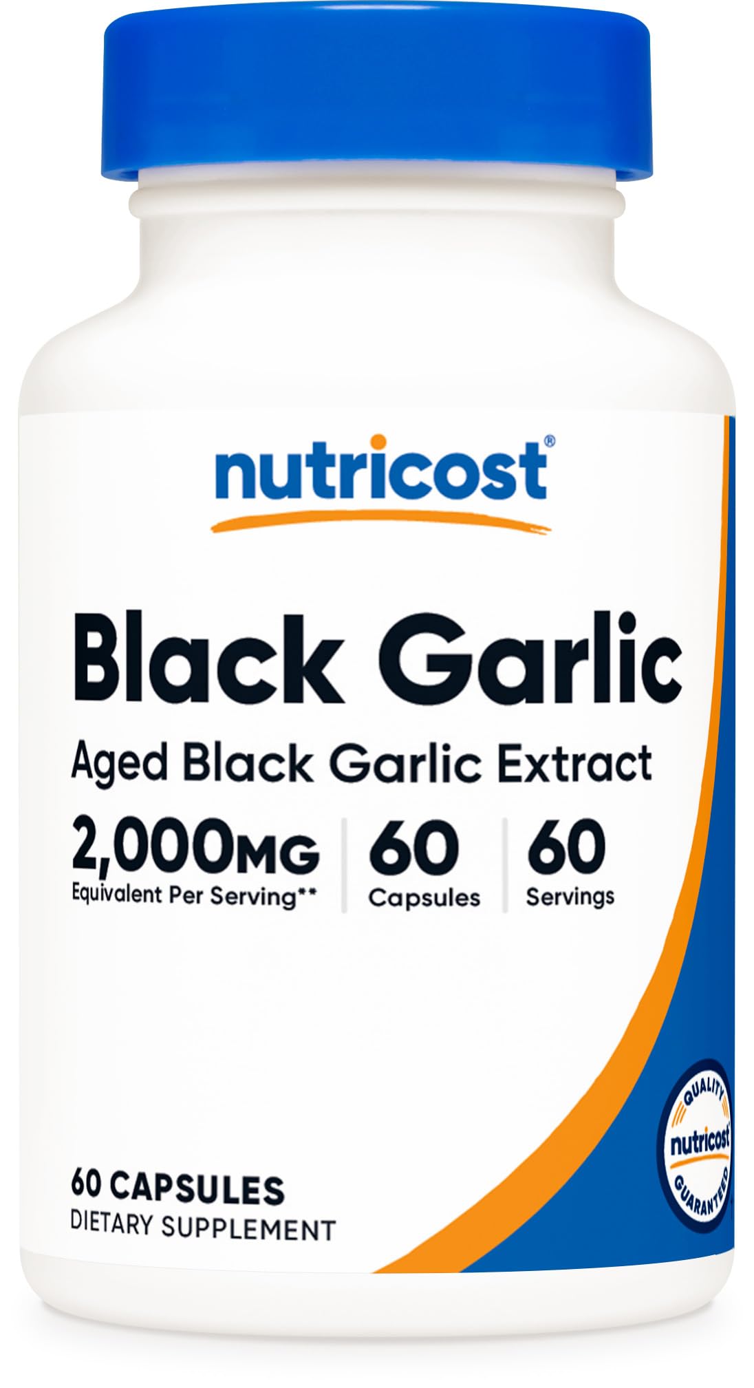 Nutricost Black Garlic (2,000 mg Equivalent) 60 Capsules - Aged Black Garlic Extract