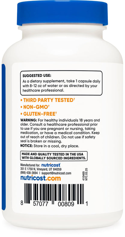 Nutricost Blueberry Extract 8000mg Equivalent (50:1) - 180 Vegetarian Capsules