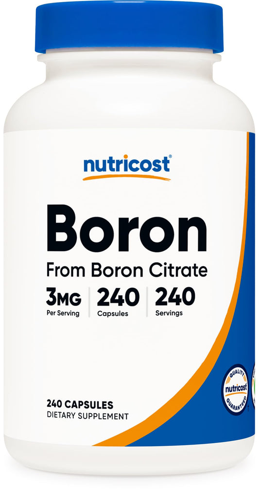 Nutricost Boron 3mg Supplement – 240 Vegetarian Capsules | Gluten Free & Non-GMO BritishVita | Premium UK Vitamins & Wellness Supplements