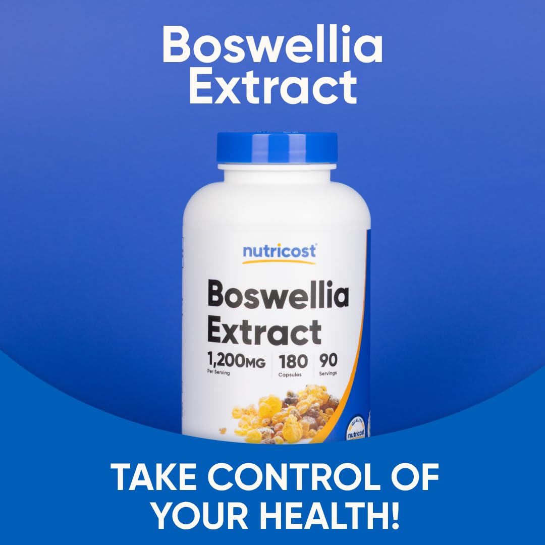 Nutricost Boswellia Extract Capsules 1200 mg | 180 Caps – Vegan, Gluten Free, Non-GMO