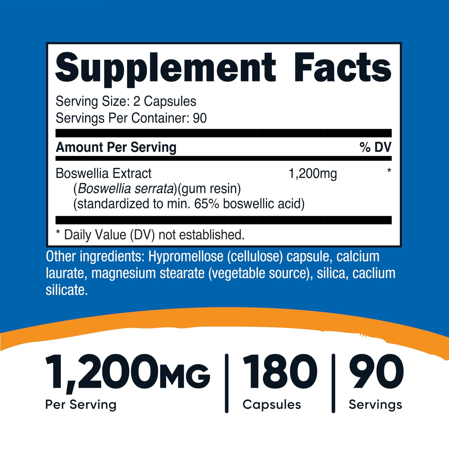 Nutricost Boswellia Extract Capsules 1200 mg | 180 Caps – Vegan, Gluten Free, Non-GMO