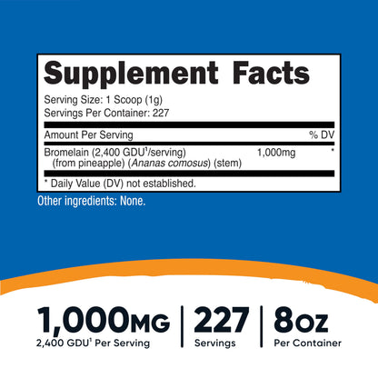 Nutricost Bromelain Powder 8 OZ - Non-GMO, Vegetarian, Gluten Free