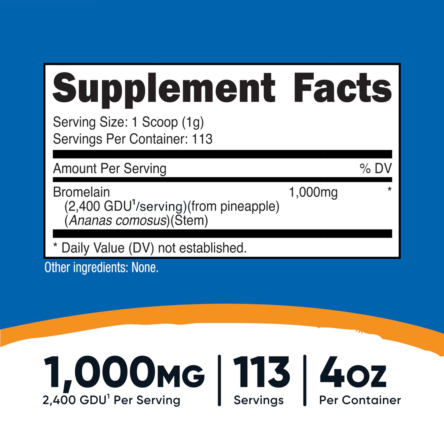 Nutricost Bromelain Powder 4 oz – Non-GMO, Vegetarian, Gluten Free | 1,000mg per Serving