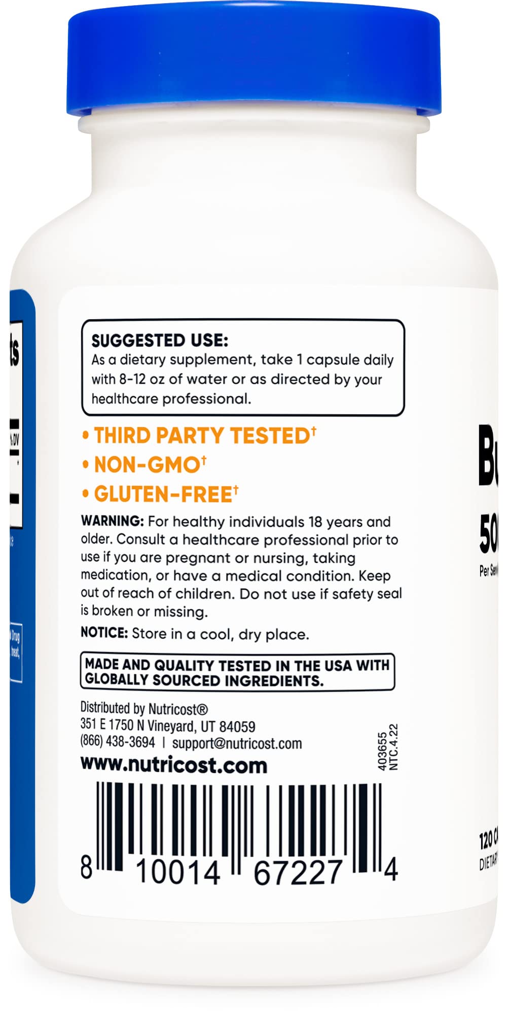 Nutricost Burdock Root 500mg - 120 Capsules | Gluten Free, Non-GMO