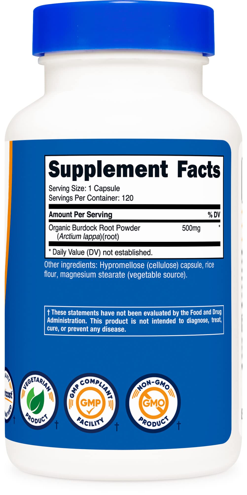 Nutricost Burdock Root 500mg - 120 Capsules | Gluten Free, Non-GMO