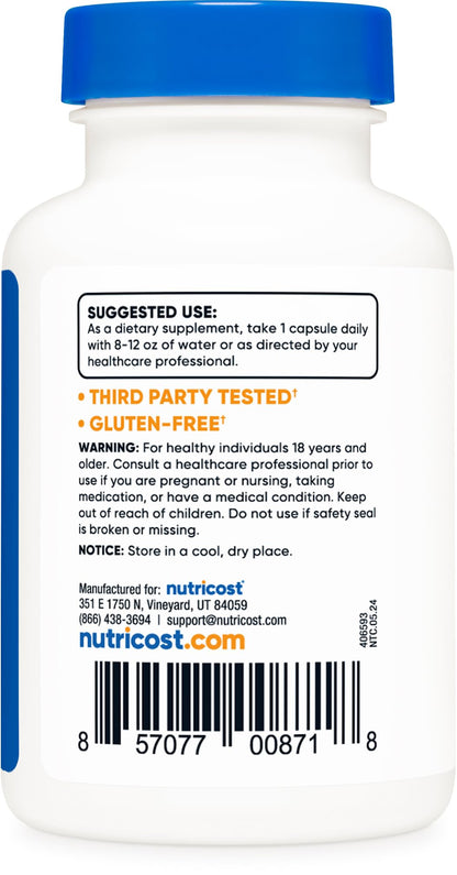 Nutricost Butterbur Extract Capsules 75 mg – 120 Count, Gluten Free, Non-GMO, Vegetarian
