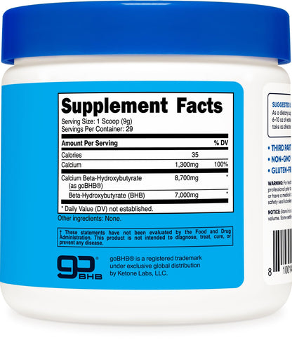 Nutricost Calcium BHB (250g) Unflavored – Calcium Ketone Salt