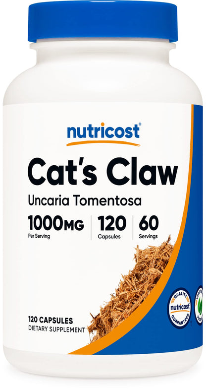 Nutricost Cat's Claw 1000mg - 120 Vegetarian Capsules | Non-GMO & Gluten Free