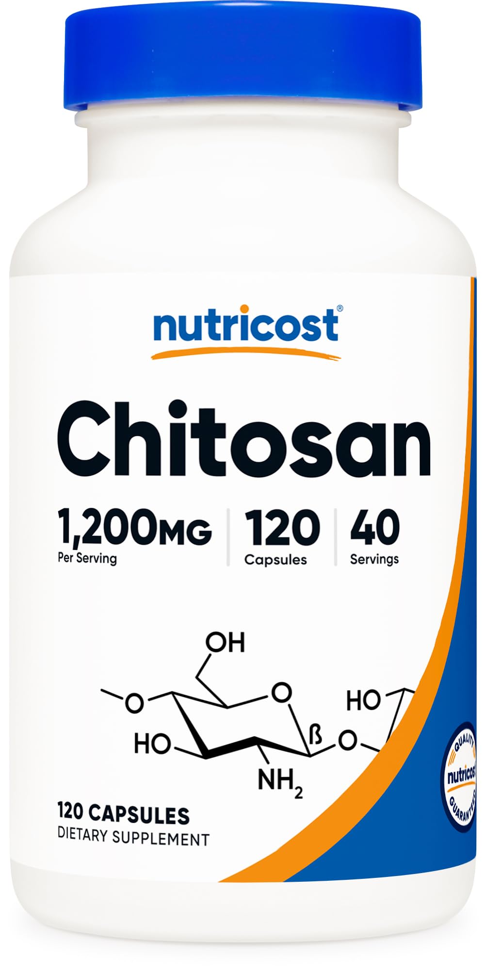 Nutricost Chitosan Supplement (1,200mg) – 120 Capsules | 40 Servings | Gluten & GMO-Free