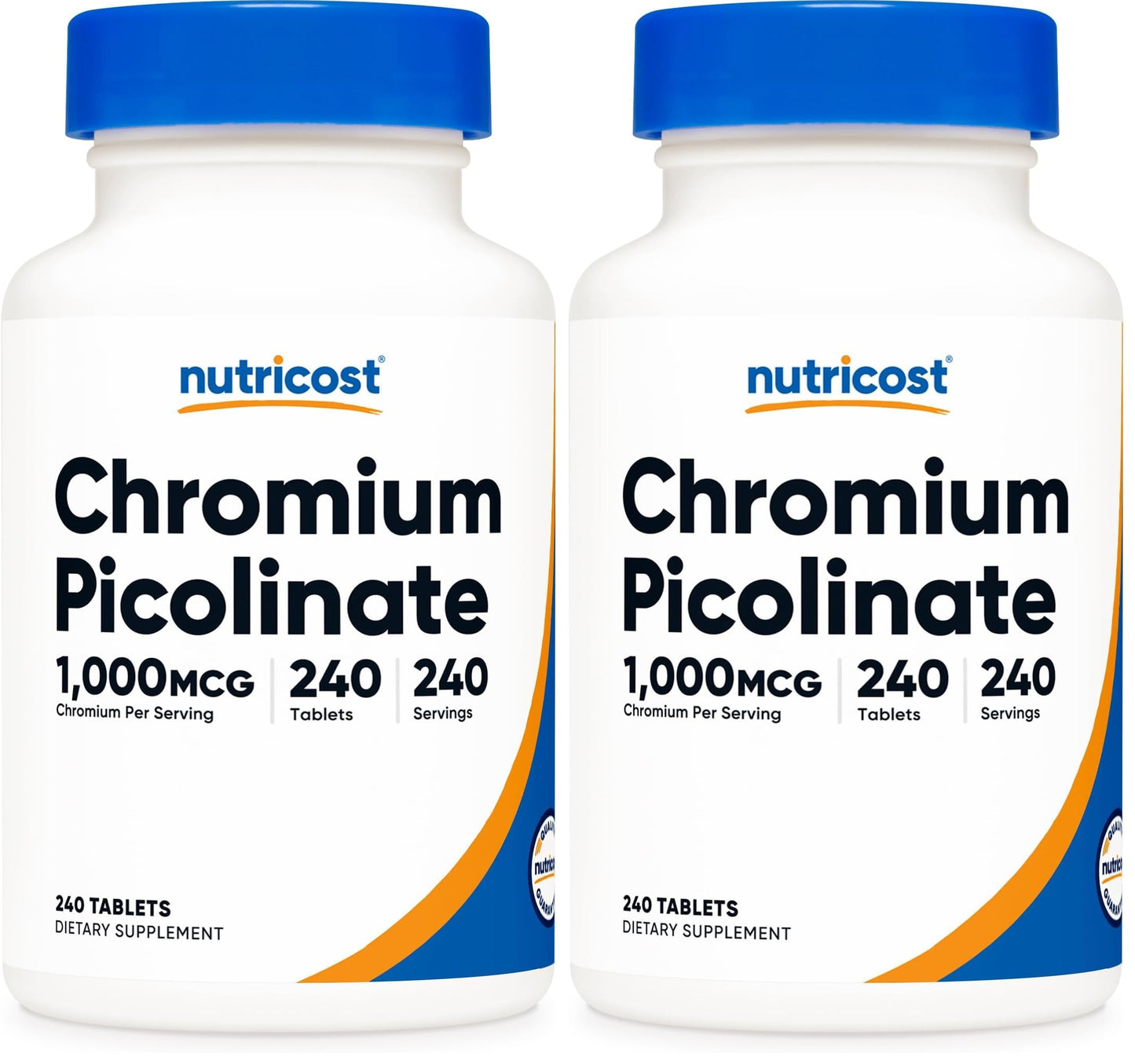 Nutricost Chromium 1000mcg - 240 Tablets | Gluten Free, Non-GMO (Pack of 2)