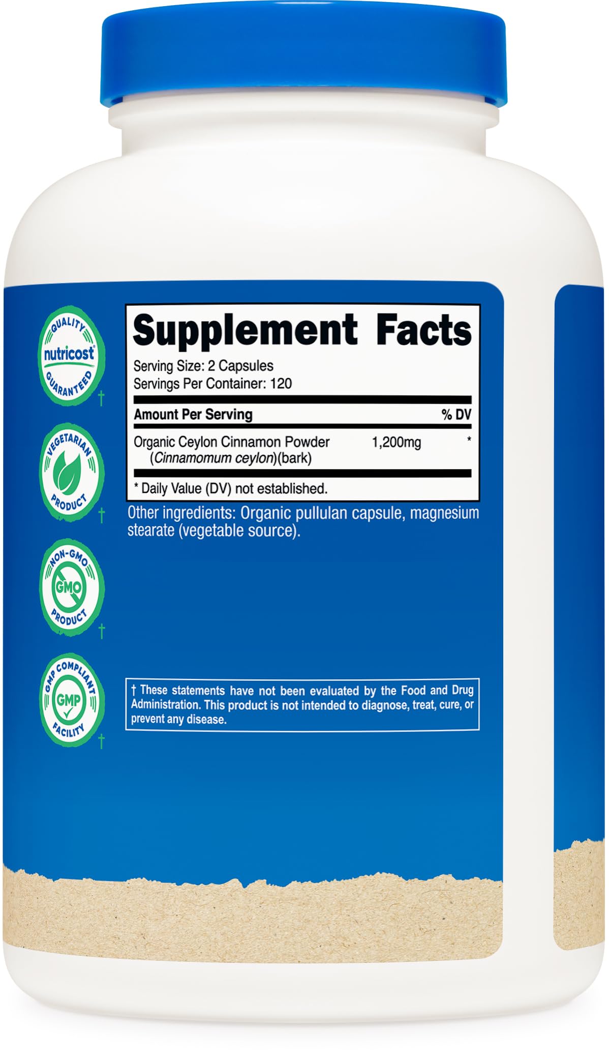 Nutricost Cinnamon Capsules (240) – 1200mg per Serving | Gluten-Free