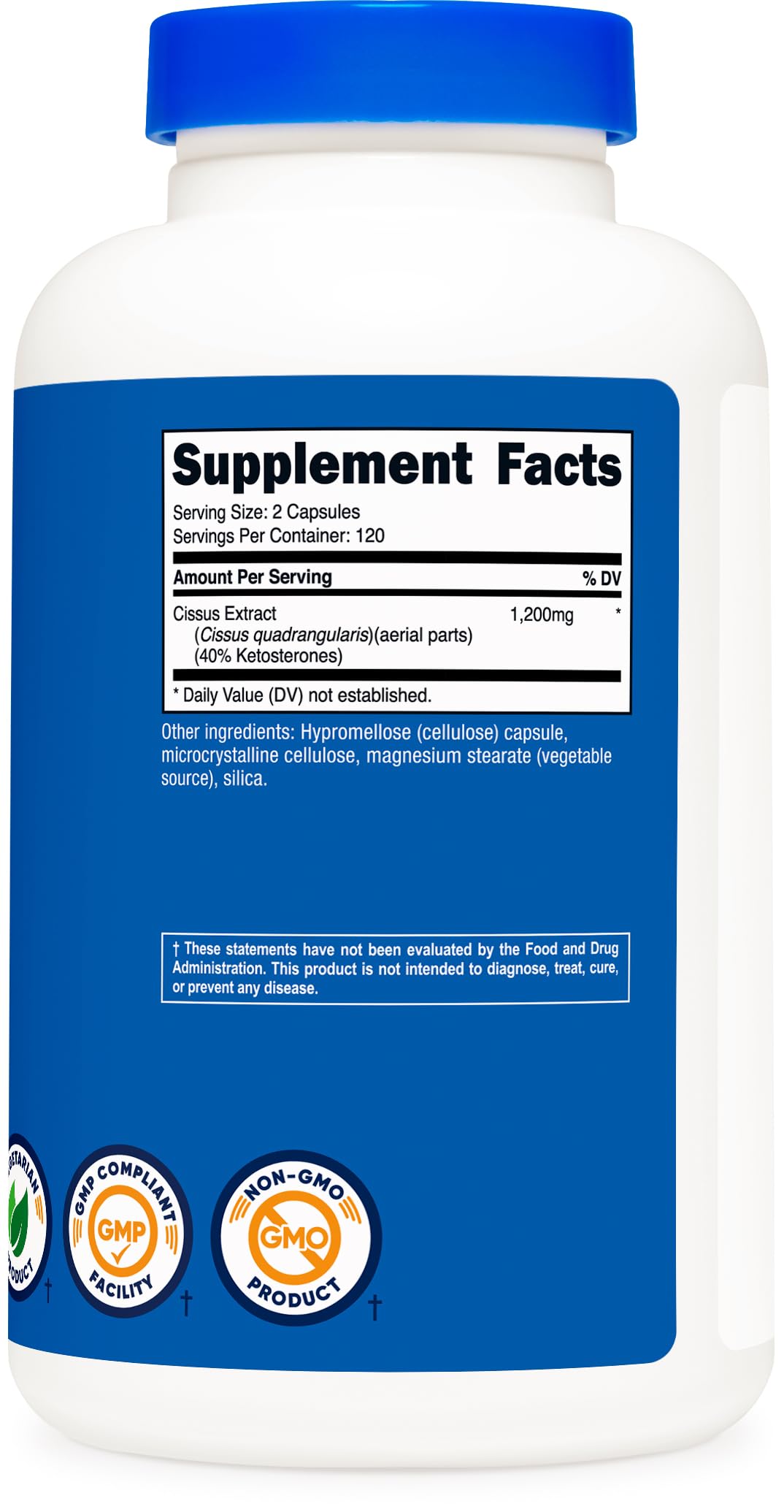 Nutricost Cissus Quadrangularis 1200mg – 240 Capsules | Gluten Free, Non-GMO, Vegetarian