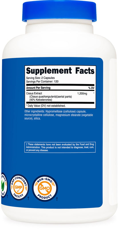 Nutricost Cissus Quadrangularis 1200mg – 240 Capsules | Gluten Free, Non-GMO, Vegetarian
