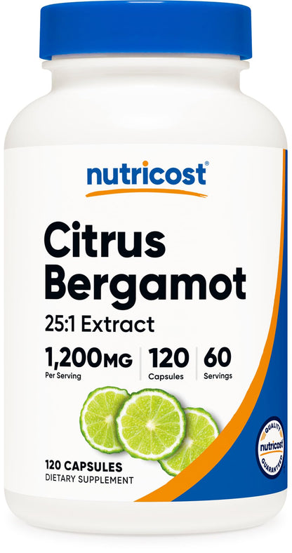 Nutricost Citrus Bergamot Capsules 1,200mg – 25:1 Extract – 60 Servings – Gluten Free, Vegan & Non-GMO