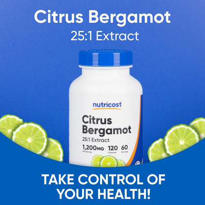 Nutricost Citrus Bergamot Capsules 1,200 mg – 25:1 Extract, 60 Servings (Pack of 2)