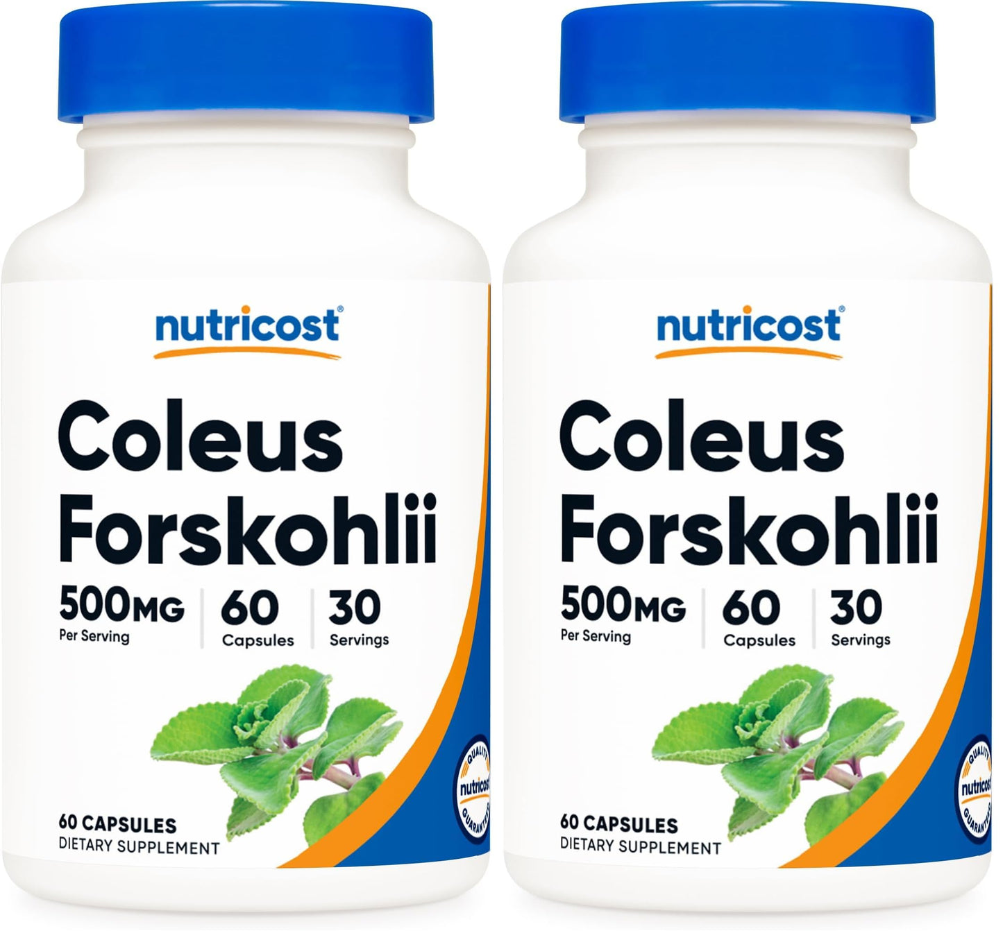 Nutricost Coleus Forskohlii 500mg – 60 Capsules (Pack of 2) | Maximum Strength