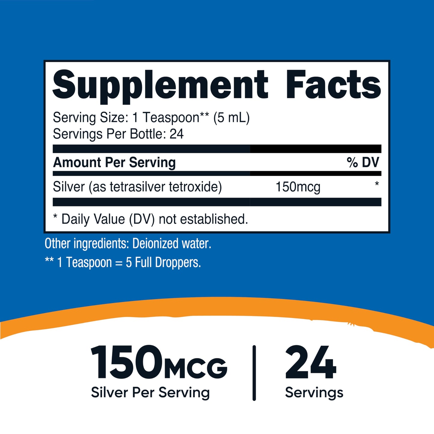 Nutricost Colloidal Silver 4oz – Bio-Active, Cobalt Blue Glass Bottles