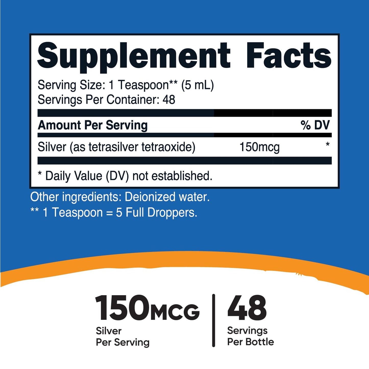 Nutricost Colloidal Silver 8oz – Cobalt Blue Glass Bottles | Bio-Active