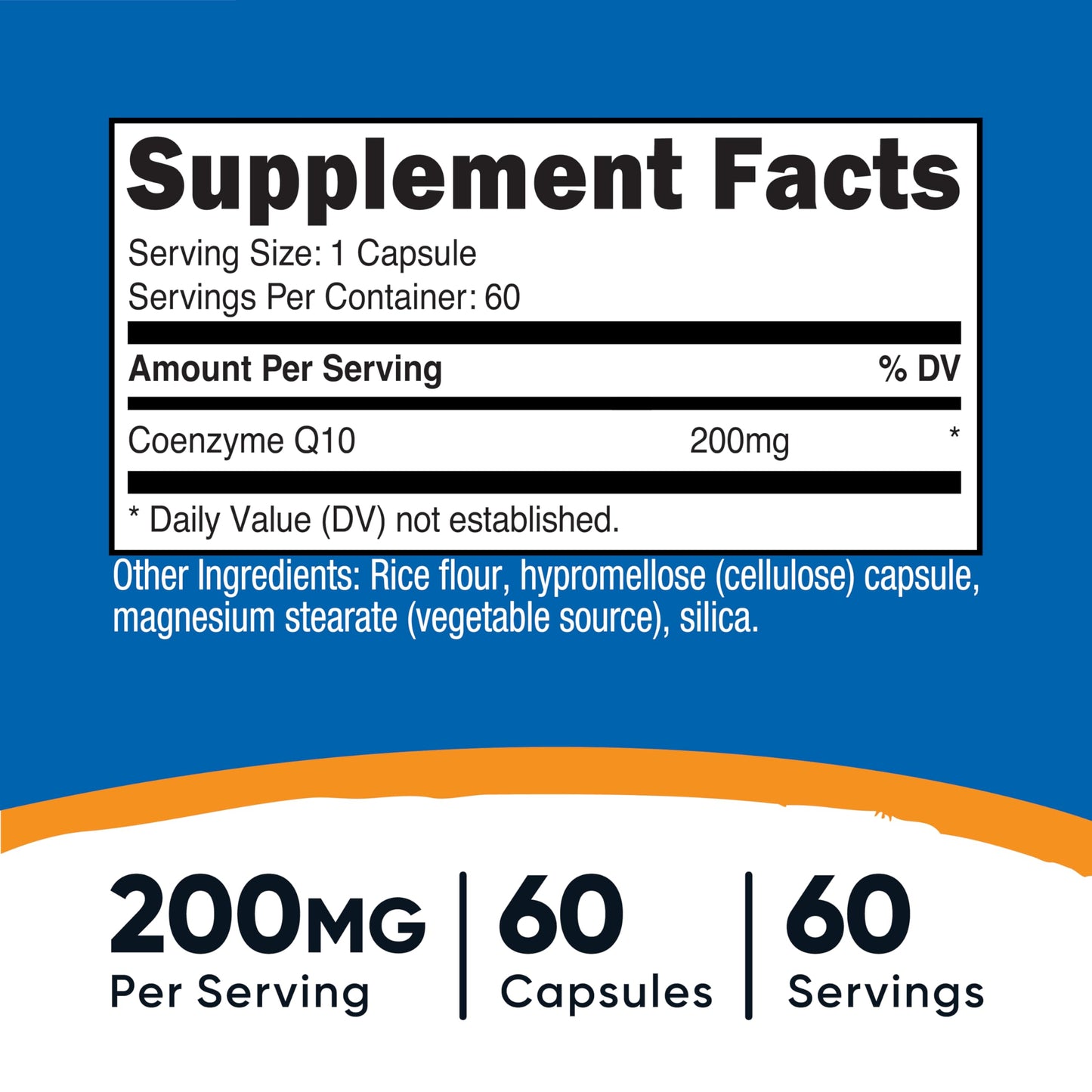 Nutricost CoQ10 200mg - 60 Vegetarian Capsules | High Absorption, Non-GMO