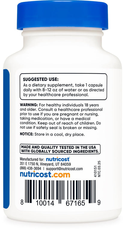 Nutricost CoQ10 200mg - 60 Vegetarian Capsules | High Absorption, Non-GMO