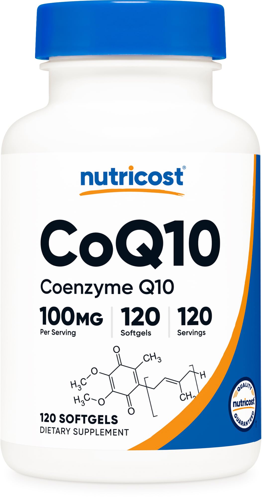 Nutricost CoQ10 Softgels (120 Servings, 100 mg) – High Absorption, Gluten Free & Non-GMO