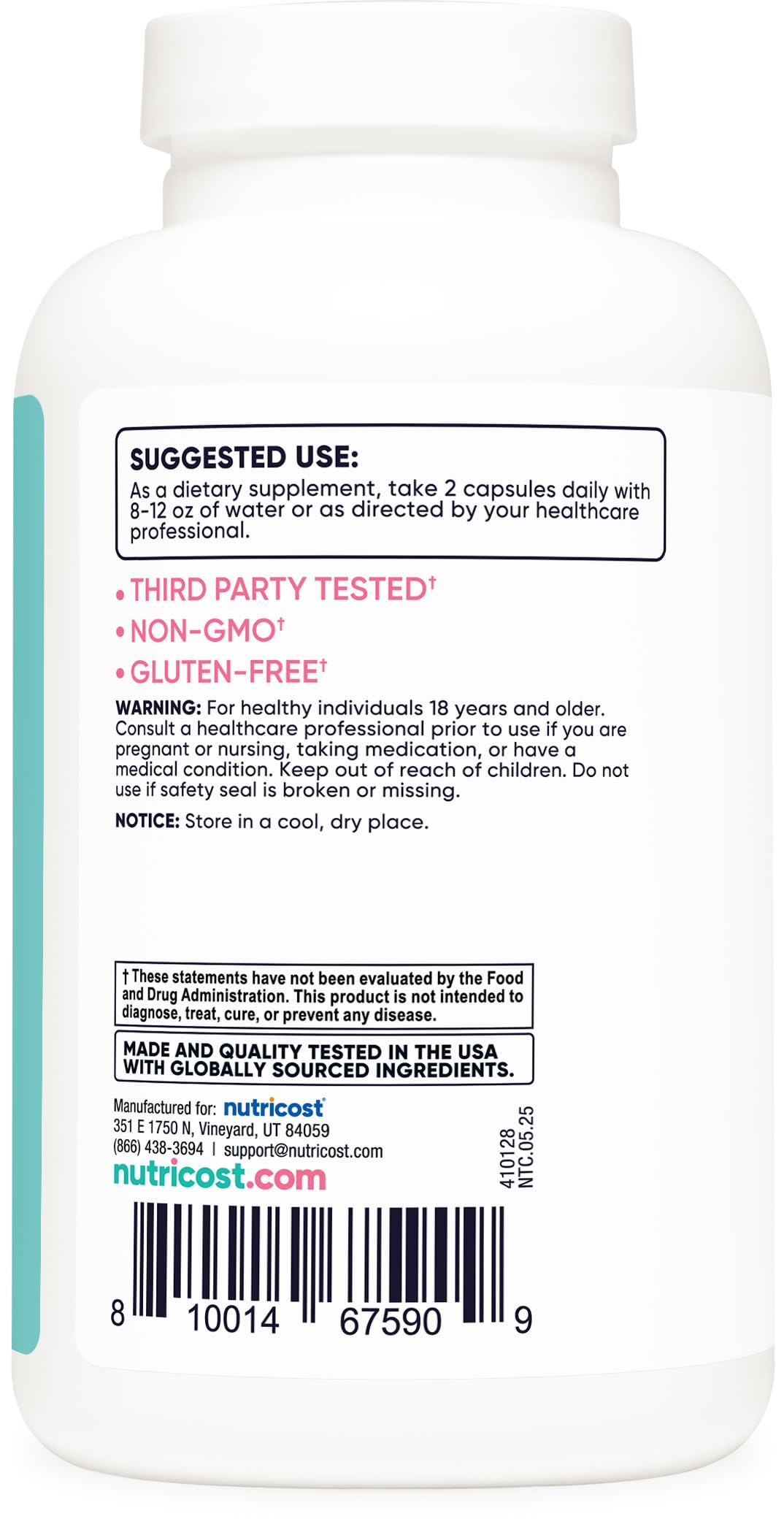 Nutricost Cranberry Extract for Women (35,000mg Equivalent) - 180 Capsules | Vitamin C, Uva Ursi & Dandelion Root