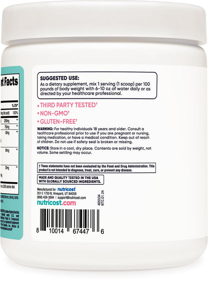 Nutricost Creatine Monohydrate Powder for Women – Peach Mango, 50 Servings