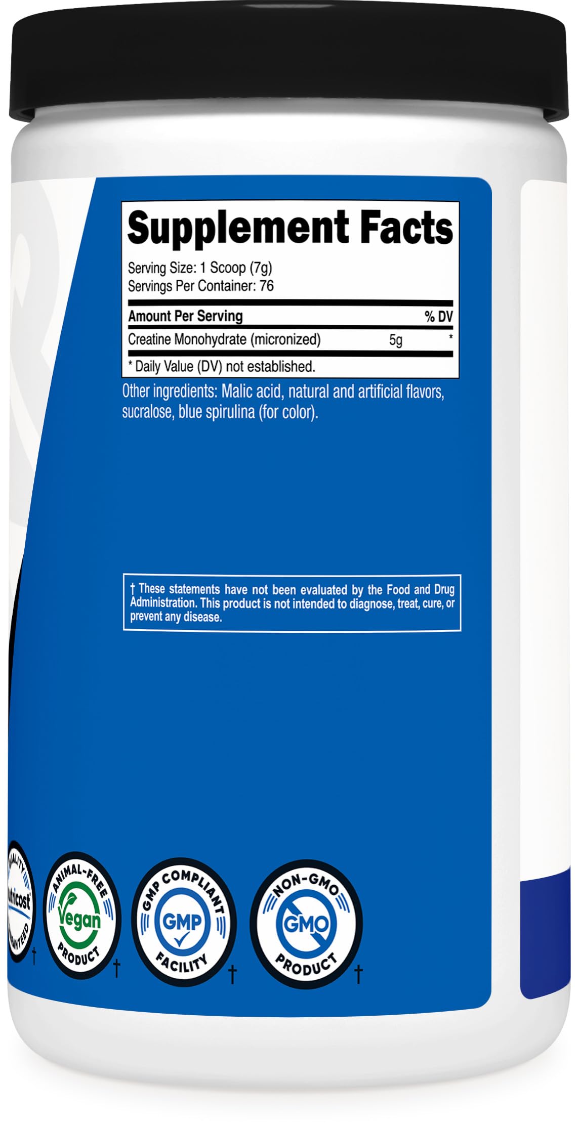 Nutricost Creatine Monohydrate Powder Blue Raspberry - 500 g | 1.1 LBS