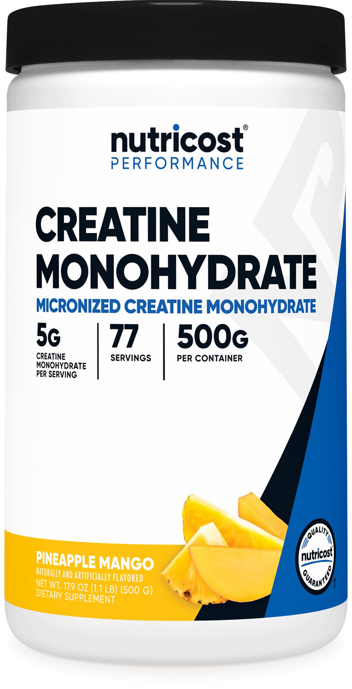 Nutricost Creatine Monohydrate Powder (Pineapple Mango, 500g) – 5g Micronized Creatine per Serving | Vegan, Non-GMO, Gluten Free