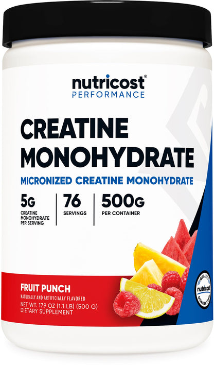 Nutricost Creatine Monohydrate Powder – Fruit Punch 500g