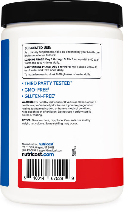 Nutricost Creatine Monohydrate Powder – Fruit Punch 500g